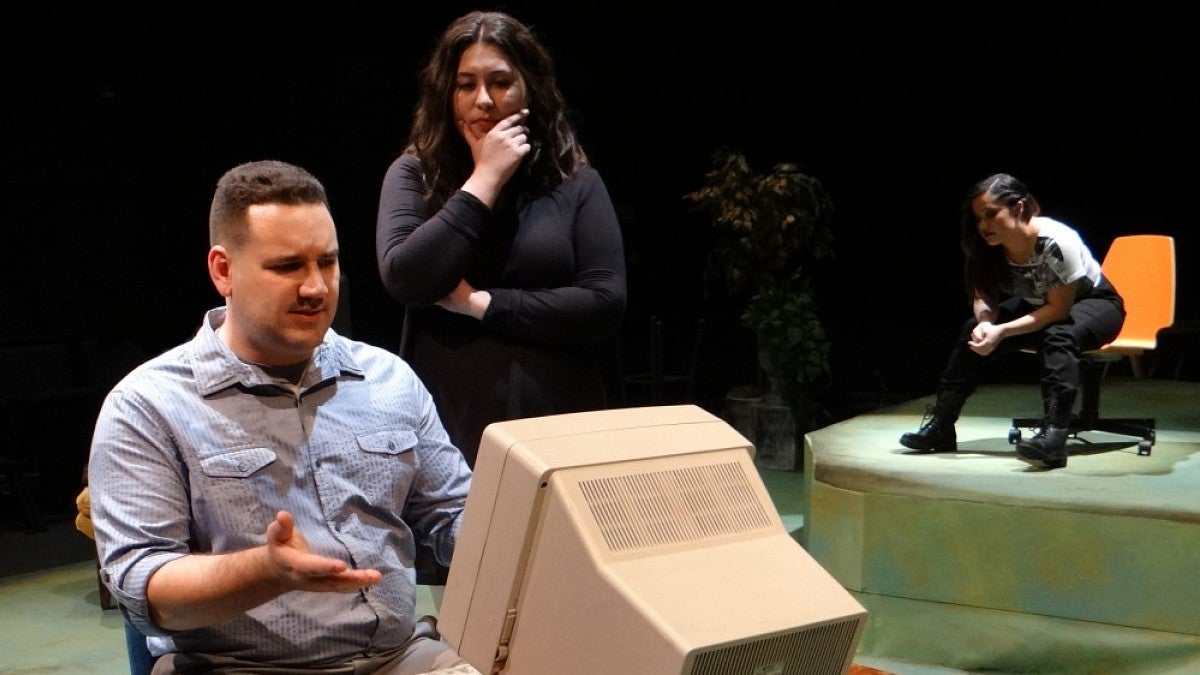 Actors rehearse 'Water by the Spoonful,' a new play at the UO's Hope Theatre