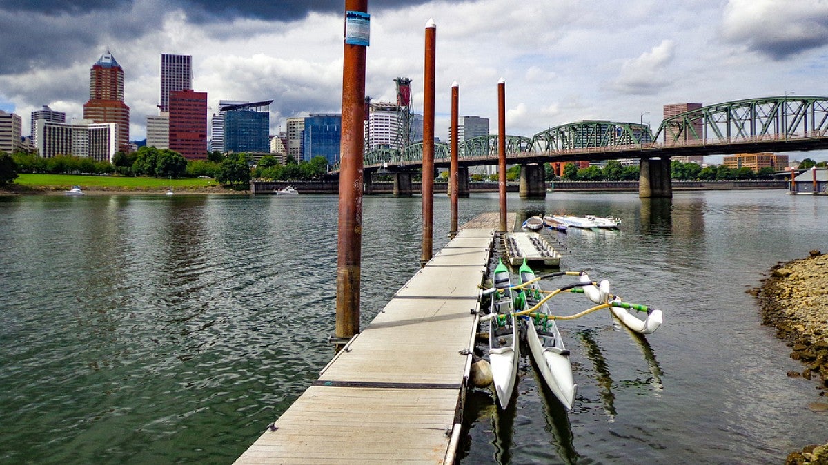 View of the Willamette River in Portland