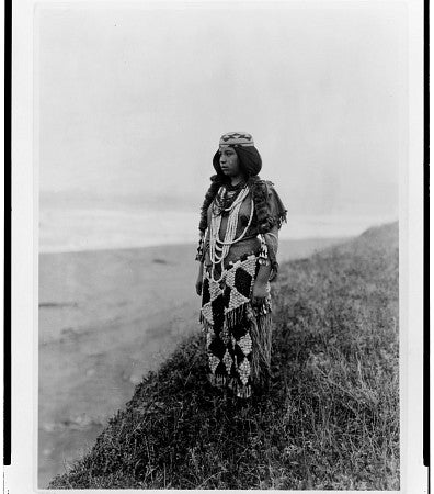 On the shores of the Pacific - Tolowa. Photograph by Edward S. Curtis