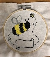Bee embroidery