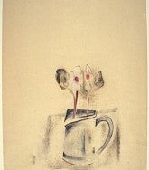 Flowers in Pitcher, late 1940s-early 1950s, watercolor and colored chalk on paper. Photograph courtesy Jordan Schnitzer Museum of Art