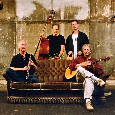 Members of the group Oregon. From left, Peter McCandless, Glen Moore, Mark Walker and Ralph Towner. Photograph courtesy Oregon
