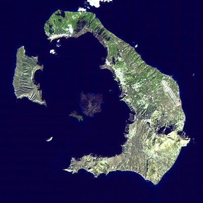 Santorini Islands from above
