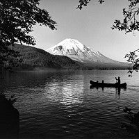 Spirit Lake with Canoe by Ray Atkeson