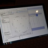 Laptop showing data