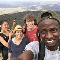 Kimwith friends at Oloonongot Crater Point.