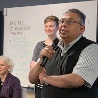 Provost Jayanth Banavar in the DREAM Lab